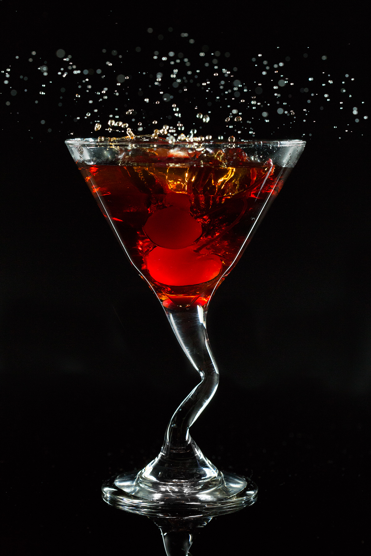 Manhattan Drink Splash