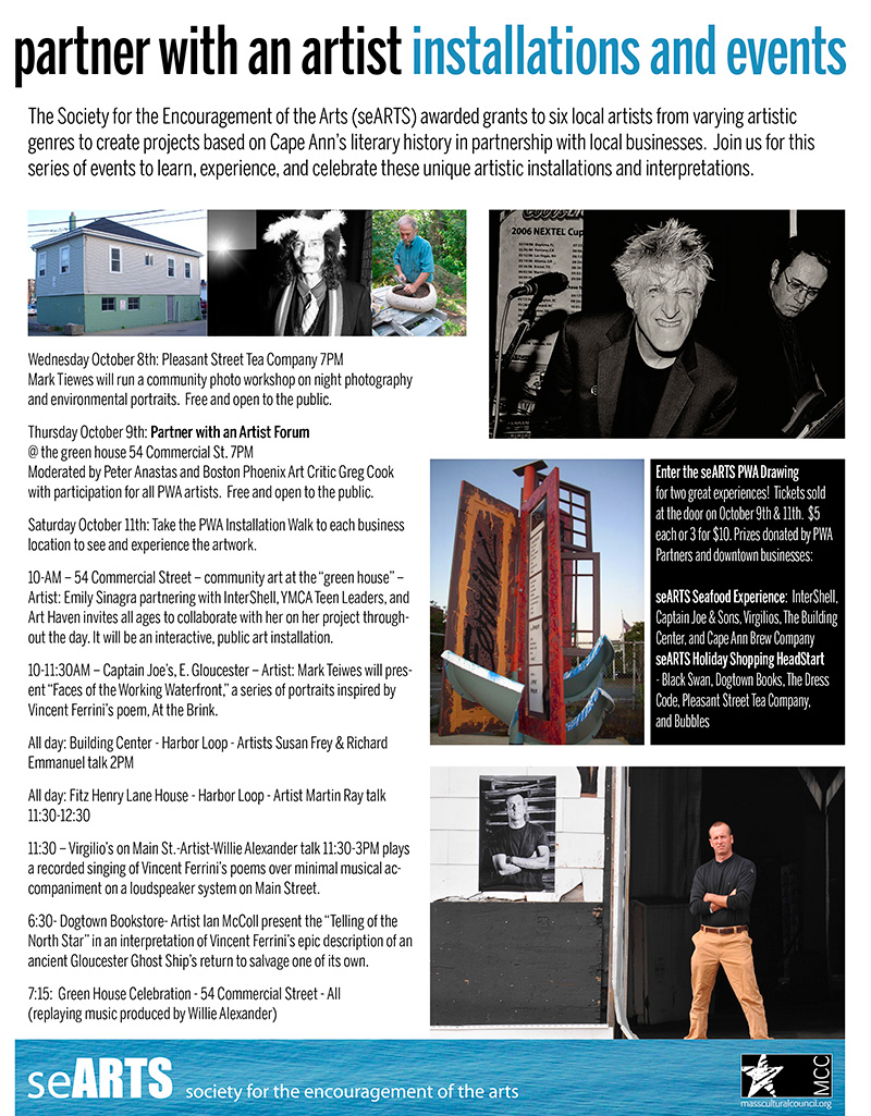 Flyer for seARTS Partner with an artist